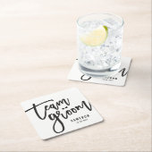 Krawatte-Bachelor-Party-Hochzeit im Team Groom Rechteckiger Pappuntersetzer (Vor Ort)