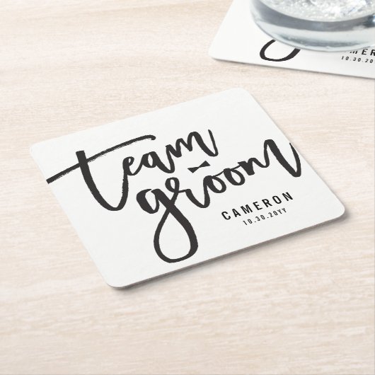 Krawatte-Bachelor-Party-Hochzeit im Team Groom Rechteckiger Pappuntersetzer (angewinkelt)