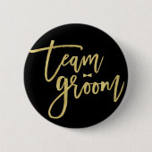 Krawatte-Bachelor-Party-Taste für Team Groom Bow Button (Vorderseite)