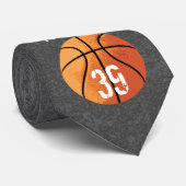 Krawatte Basketball (personalisierbar) (Gerollt)