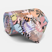 Krawatte: Bio Blätter (schwarz) Krawatte (Gerollt)