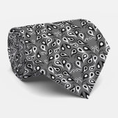 Krawatte Black and White Paisley (Gerollt)