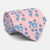 Krawatte - Blaue Blasen (Gerollt)