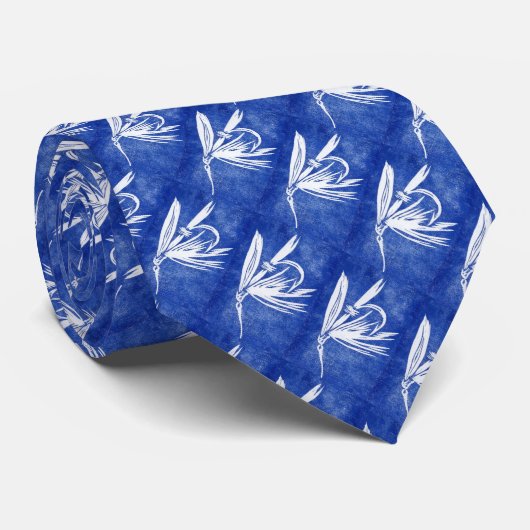 Krawatte "Blaue Nassfliege" (Gerollt)