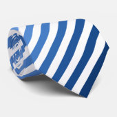 Krawatte - Blaue Streifen (Gerollt)