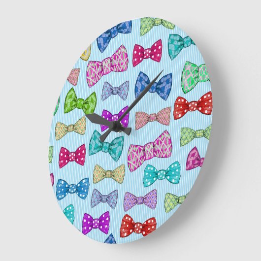 Krawatte, blaue Streifen, Aquarell. Große Wanduhr (Winkel)