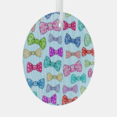 Krawatte, blaue Streifen, Aquarell. Ornament Aus Glas (Vorderseite Rechts)