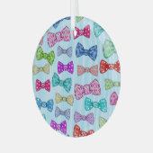 Krawatte, blaue Streifen, Aquarell. Ornament Aus Glas (Vorderseite links)