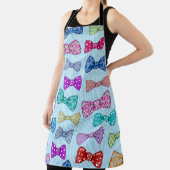 Krawatte, blaue Streifen, Aquarell. Schürze (InSitu)