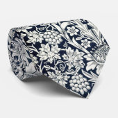 Krawatte - Blauer Blumen (Gerollt)