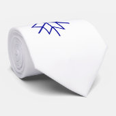 Krawatte - Blauer Schneeflocken (Gerollt)