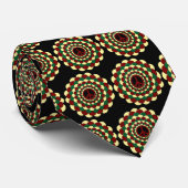 Krawatte, Blume des Friedens, rot-gelb-grün Krawatte (Gerollt)