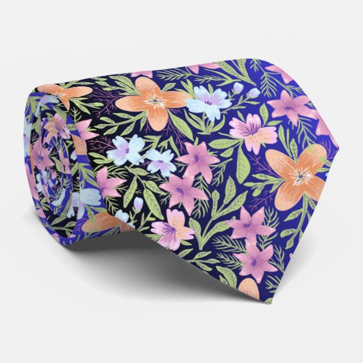 Krawatte Blütenblumen (Gerollt)