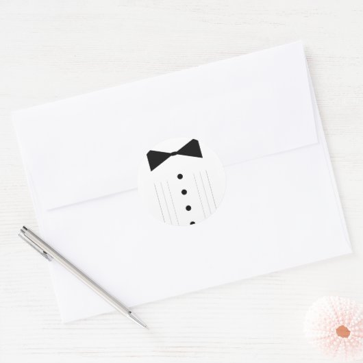 Krawatte Bowtie Tuxedo Runder Aufkleber (Umschlag)