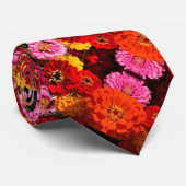 Krawatte Bright Zinnias (Gerollt)