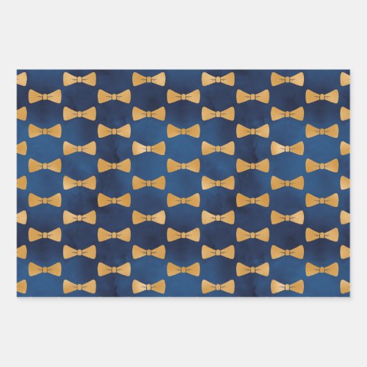 Krawatte, Brillen & Mustaches zum Vater Geschenkpapier Set (Vorderseite)