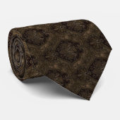 Krawatte Chocolate Brown Paisley (Gerollt)