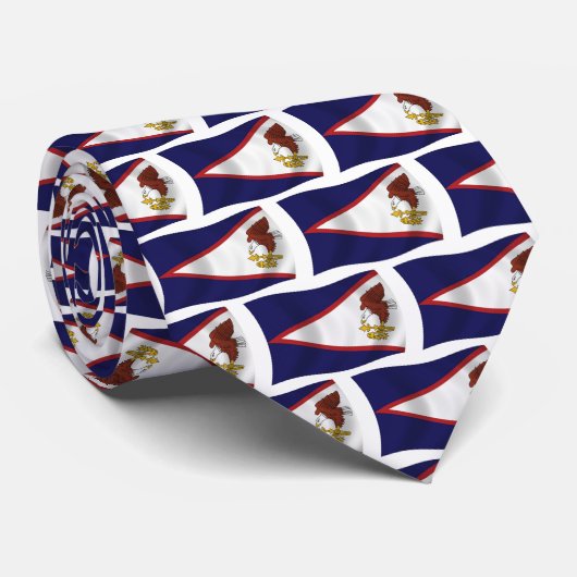 Krawatte der amerikanischen Flagge von Samoa (Gerollt)
