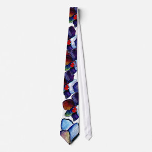 Krawatte der blauen Orchideen-zwei mit weißem