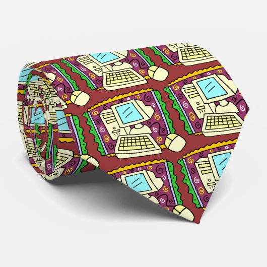 KRAWATTE DER COMPUTERgeek-MANN-' S ' (Gerollt)