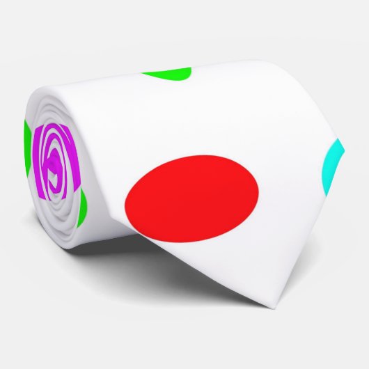 Krawatte der Farbpunkte (Gerollt)