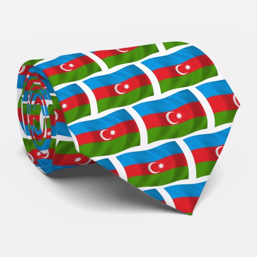 Krawatte der Flagge Aserbaidschans (Gerollt)