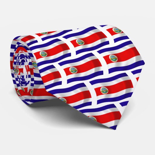 Krawatte der Flagge Costa Ricas (Gerollt)