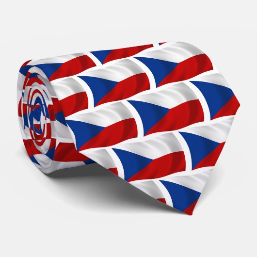 Krawatte der Flagge der Tschechischen Republik (Gerollt)