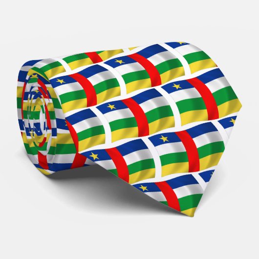 Krawatte der Flagge der Zentralafrikanischen Repub (Gerollt)