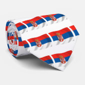 Krawatte der Flagge Serbiens (Gerollt)