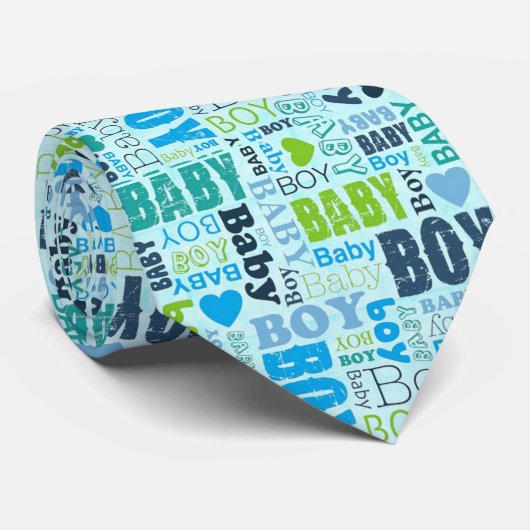 Krawatte der Geburtserklärung - Junge (Gerollt)