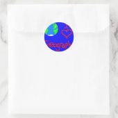 Krawatte der geografischen Liebe Runder Aufkleber (Tasche)