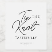 Krawatte der Geschmackvollen Hochzeit des Knotens Weinetikett (Einzelnes Label)