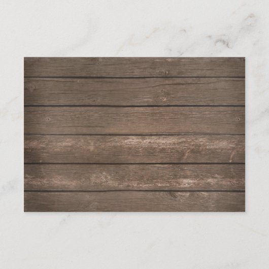 Krawatte der Informationskarte für die Knot Rustic Begleitkarte (Rückseite)