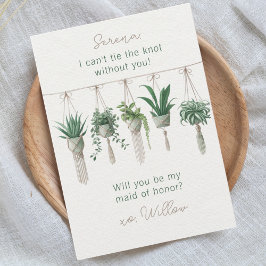 Krawatte der Knot-Boho-Chic-Trauzeugin Einladung