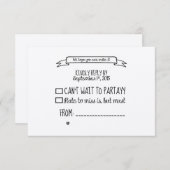 Krawatte der Knot-RSVP-Karte RSVP Karte (Vorne/Hinten)