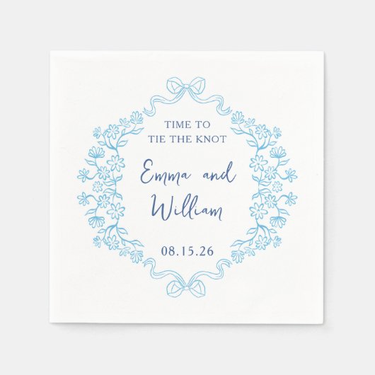 "Krawatte der Knoten" Bow & Floral Design Custom W Serviette (Vorderseite)