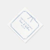 "Krawatte Der Knoten" Elegante Bow Dusty Blue Wedd Serviette (Ecke)