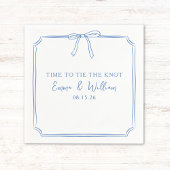 "Krawatte Der Knoten" Elegante Bow Dusty Blue Wedd Serviette