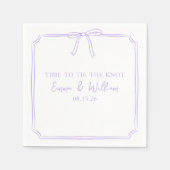 "Krawatte Der Knoten" Elegante Bow Lavender Chic W Serviette (Vorderseite)