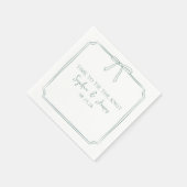 "Krawatte Der Knoten" Elegante Bow Sage Grüne Hoch Serviette (Ecke)