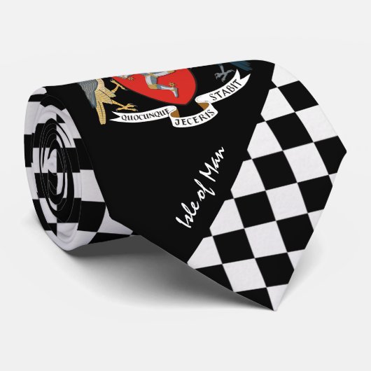 Krawatte der kontrollierten Insel Man, Flagge, UK, (Gerollt)