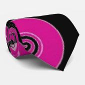 Krawatte der Kreise Schwarz und Rosa (Gerollt)