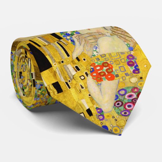 Krawatte der Männer mit Klimts Kuss (Gerollt)