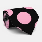 Krawatte der Polka-Punkt-Männer Kleider- Rosa auf (Gerollt)