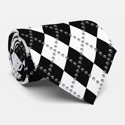 Krawatte der SchädelRaute (Gerollt)