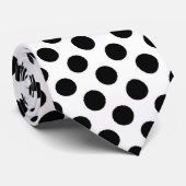 Krawatte der schwarzen Polka-Punkte (Gerollt)