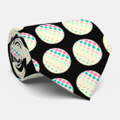 Krawatte der schwarzen Retropunkte (Gerollt)