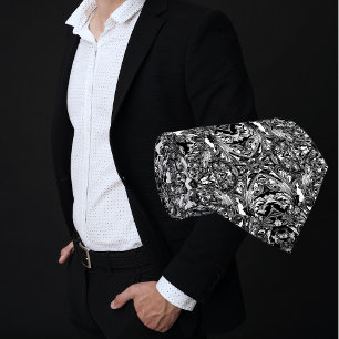 KRAWATTE DER SCHWARZEN UND WEISSEN ITALIENISCHEN B