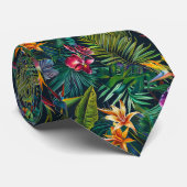 Krawatte der tropischen Dschungel-Blume (Gerollt)
